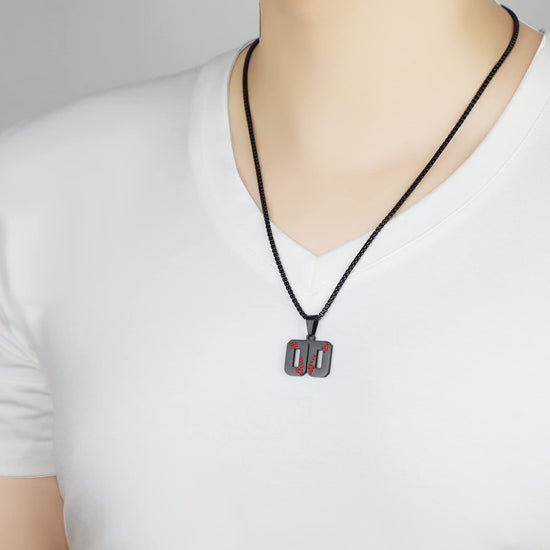 AIAINAGI baseball number necklace — stainless steel chain pendant for men athletes
