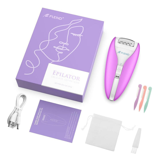 Silent Epilator for Women, 2-Speed Facial & Body Hair Remover, Smooth Glide Technology, for Face, Legs, Bikini & Arms