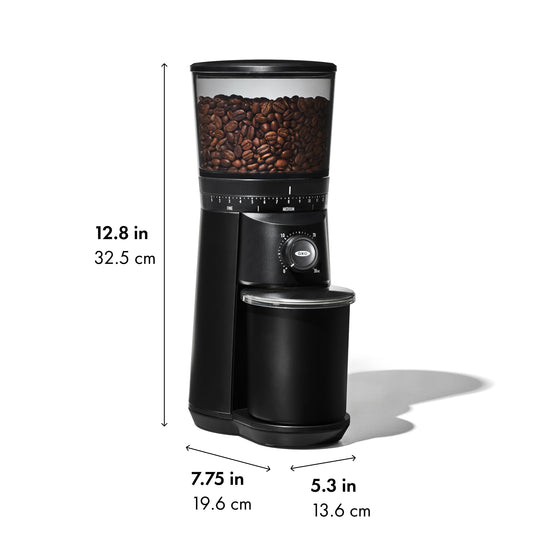 OXO Brew electric food mill grinder — conical burr design