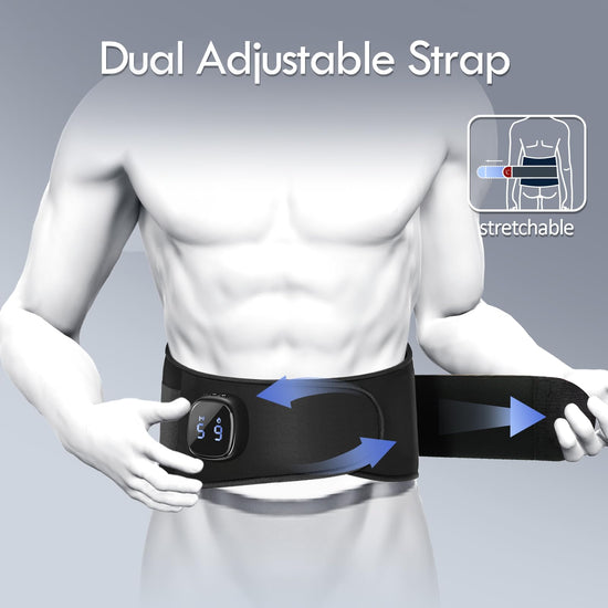 Comfytemp electric heating pad with heat and vibration for back pain relief