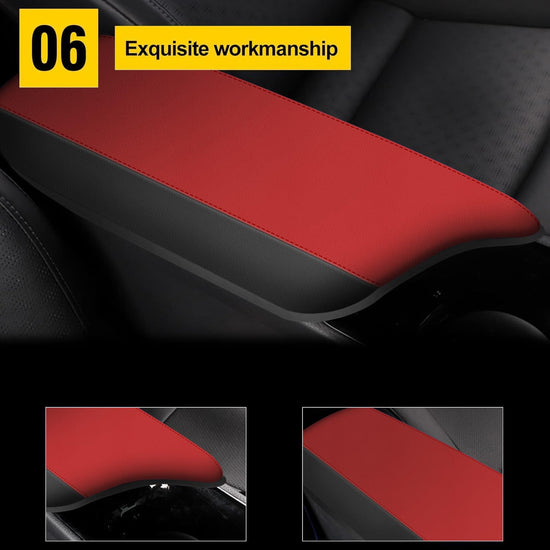 AOMSAZTO console covers - Black with red leather design