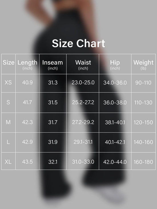 VOYJOY Straight Leggings Bottoms Wide Leg Pants for Women 29"/ 31.5"/33"/35" High Waist Stretch Casual Sweatpants