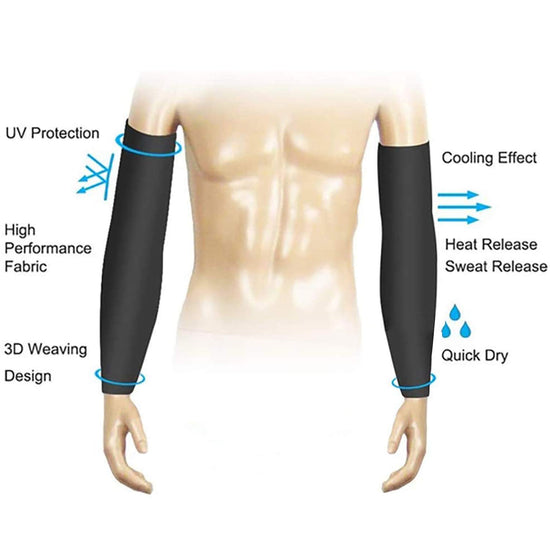 YQXCC arm sleeves — Cooling UV sun protection for sports activities