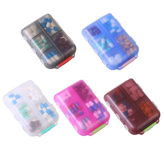 Zuihug personal pill dispenser - compact and portable design with 10 compartments
