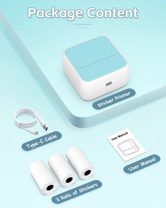 Anycash sticker printer - Bluetooth inkless mini printer for iPhone and more