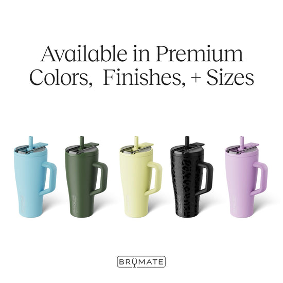 BrüMate Era tumbler — 40oz insulated design with flip down straw and leakproof base