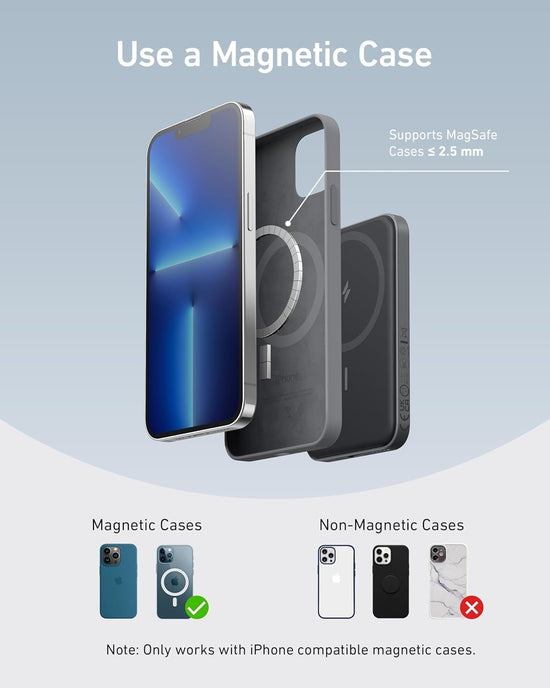 Anker 621 magnetic portable charger — 5,000mAh wireless power bank with USB-C cable