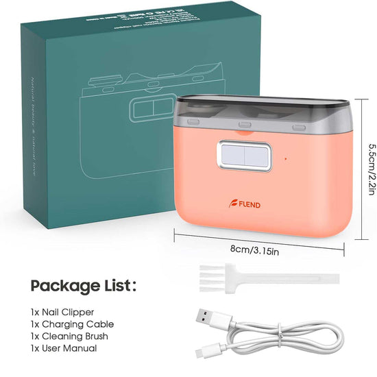 Electric nail clipper — 2 in-1 automatic trimmer and polisher with light