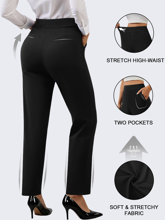 COPYLEAF ankle dress pants — high waisted with pockets for work and travel