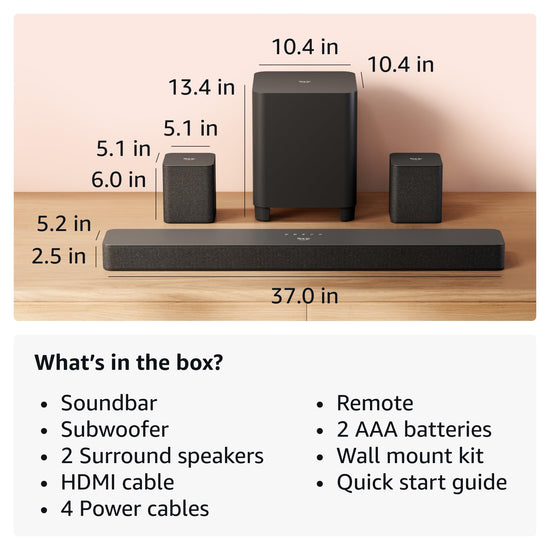 Amazon Fire TV Soundbar Plus — 5.1 channel with Dolby Atmos and subwoofer