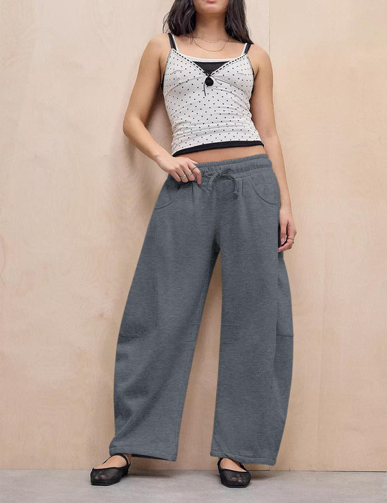 HeSaYep women's ankle sweatpants with pockets and drawstring waist