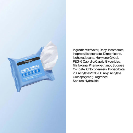 Neutrogena skin cleaning wipes — gentle micellar formula in plant-based cloth, 2 pack of 25 ct.