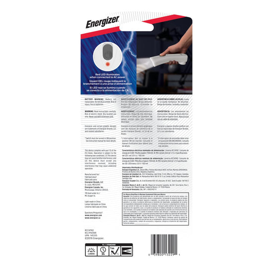 Energizer rechargeable LED flashlights - auto-on feature for home use and power outages