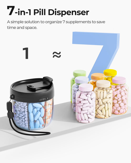 Personal pill dispenser — cute design with 7 large compartments
