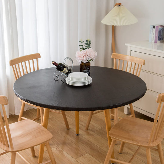 LIBERECOO round fitted tablecloth - Waterproof and stain-resistant design