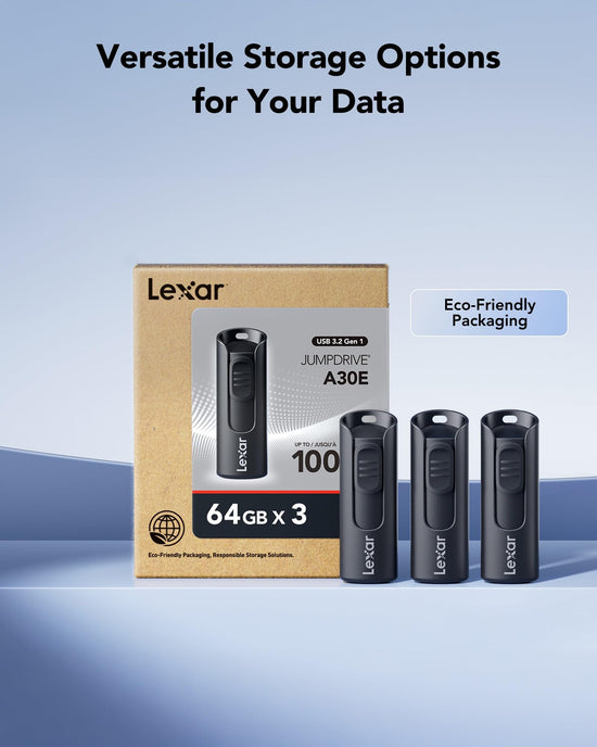 Lexar 64GB flash drive — USB 3.2 Gen 1 with 100MB/s speed