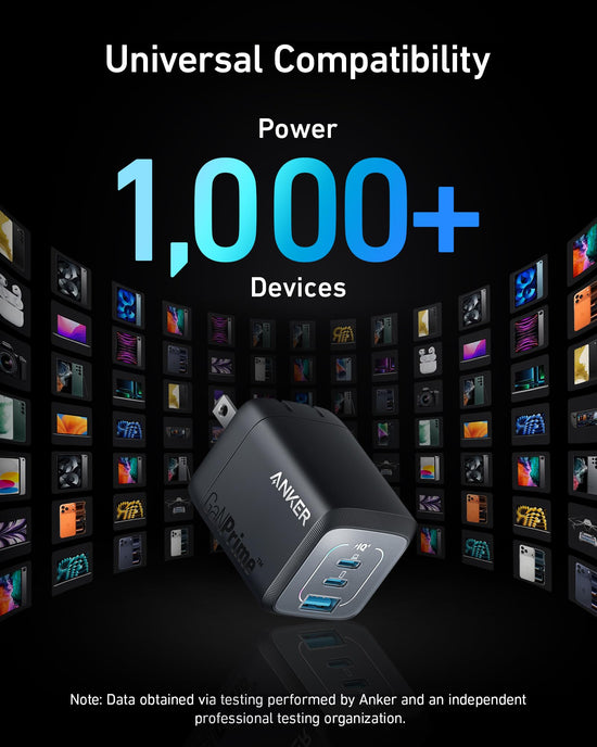 Anker charging adapter — 67W GaN with 3 ports for fast charging devices
