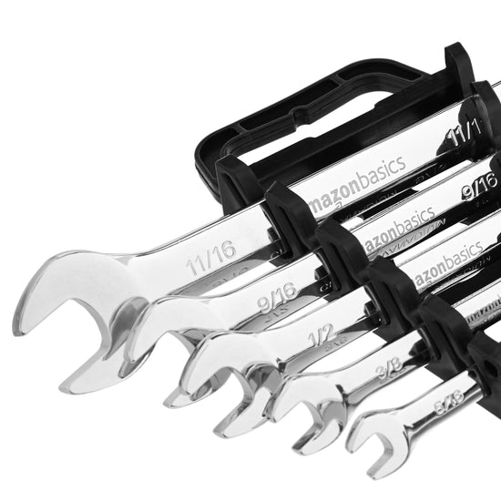 Amazon Basics ratcheting wrench set - flexible design