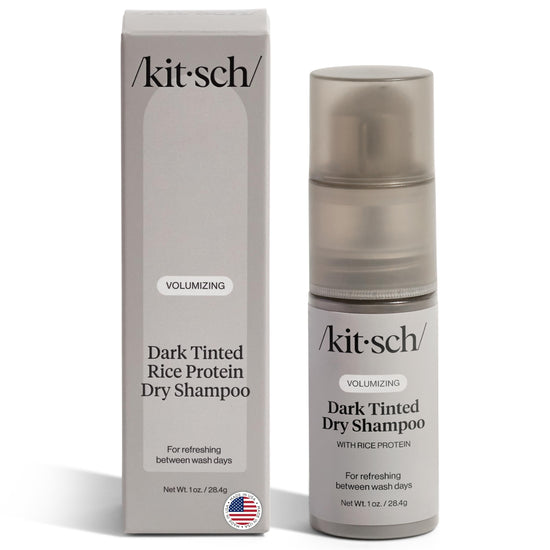 Kitsch dry shampoo — volumizing rice protein formula for dark hair, travel size pump