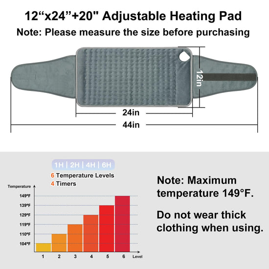 Electric heating pad — relief for back pain and period cramps