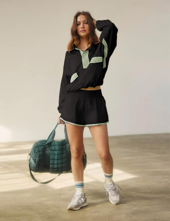 Seetaa women's coordinated outfit — summer lounge sweatsuit with pocket