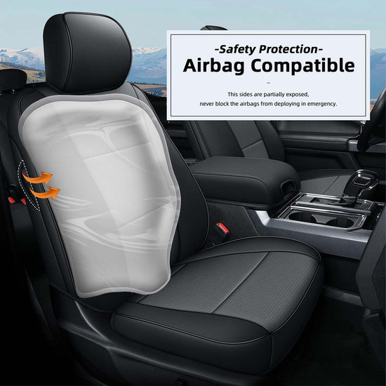 AOMSAZTO vehicle seat cover - Custom fit faux leather for Ford F150 and F250-F450 2015-2026
