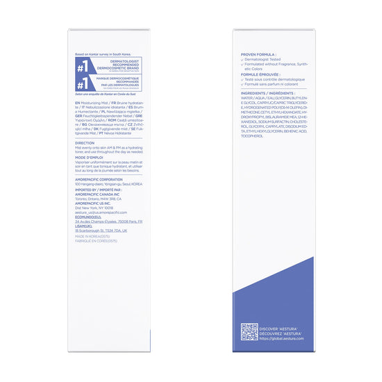 AESTURA ATOBARRIER365 cream mist — 10,000ppm ceramides for moisture barrier support
