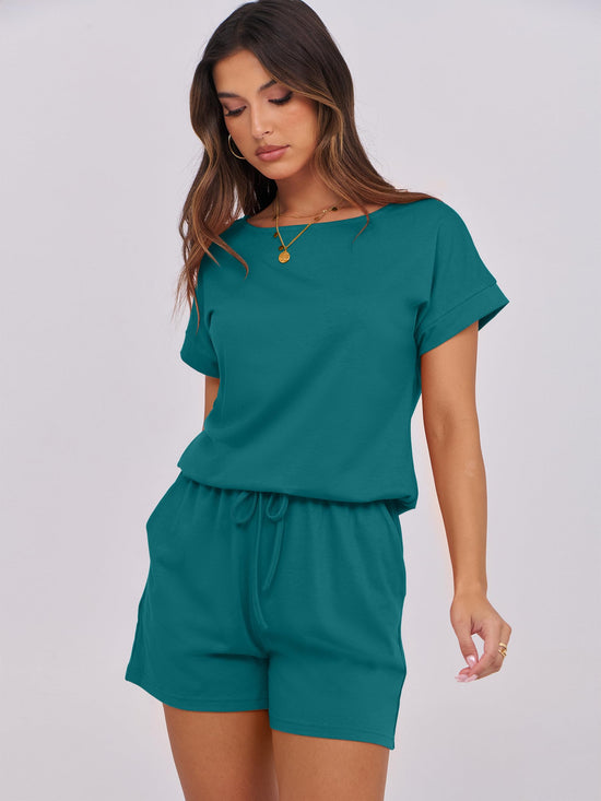 ANRABESS one piece outfit — casual t-shirt jumpsuit with short pants for summer 2026.