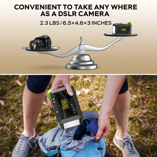 MARBERO portable power station - 88Wh lithium battery with solar generator option for outdoor use