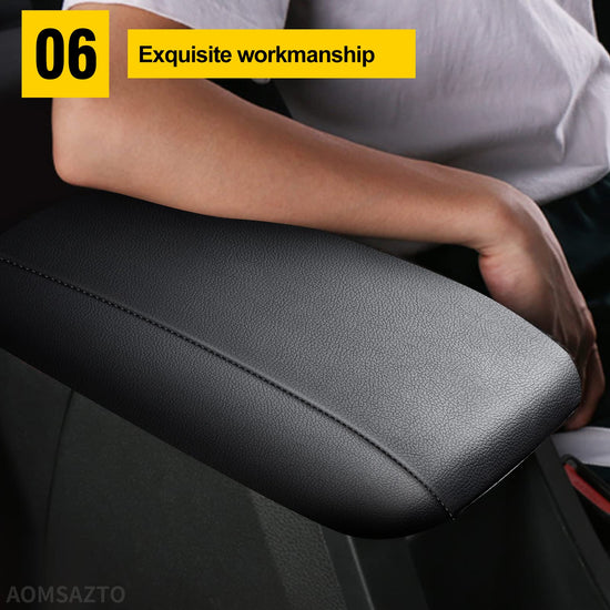AOMSAZTO armrest covers — black console cushion for Corolla 2014-2019