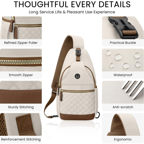 Crossbody backpack with adjustable strap for travel and casual use