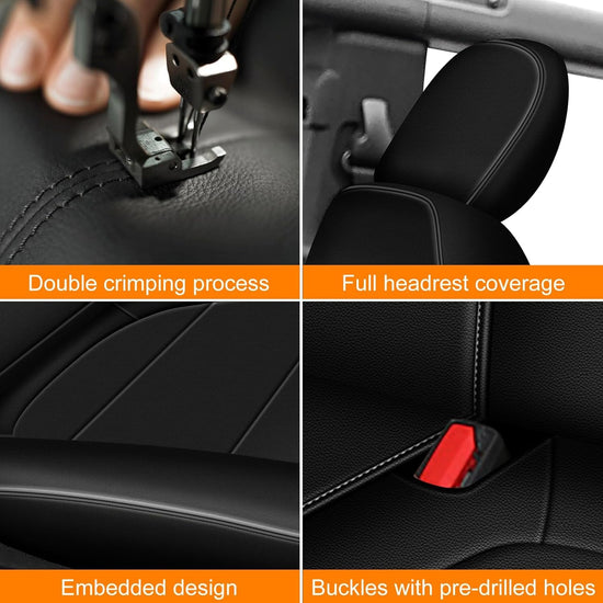 AOMSAZTO vehicle seat cover - Custom fit faux leather for Ford Bronco 4-Door 2021-2025 excluding Raptor