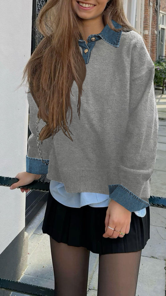 Sweater — Cozy oversized mock turtleneck pullover by Gunest