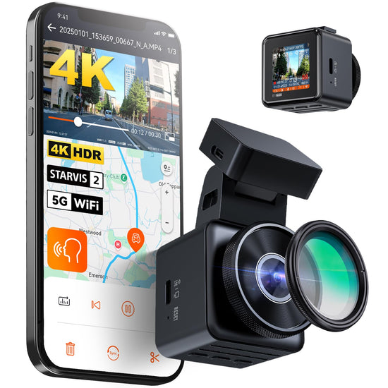 Vantrue E1 Pro 4K mini dash cam — 4K resolution with night vision and GPS support