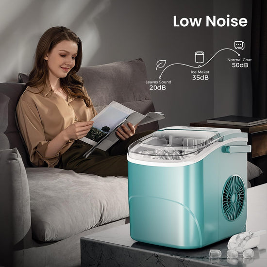 AGLUCKY ice maker - Portable countertop model with self-cleaning feature and 2 ice sizes