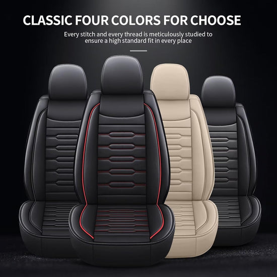 AOMSAZTO vehicle seat cover - custom fit for Audi Q5 2009-2026 black faux leather