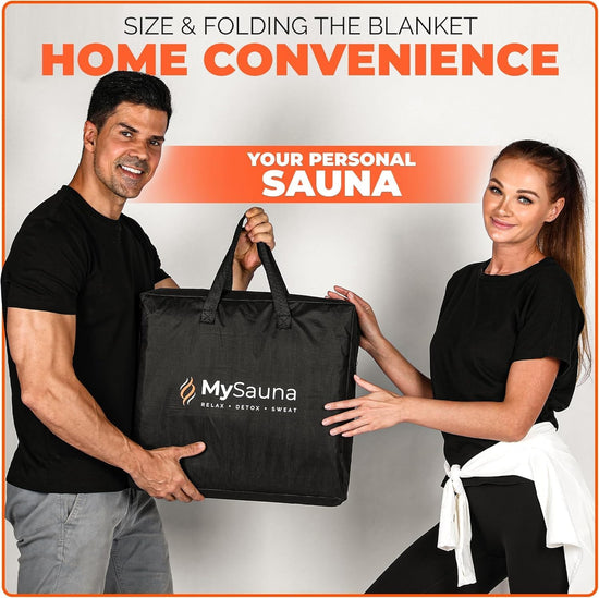 MySauna XL infrared sauna blanket - fits him and her, includes carry bag and control panel