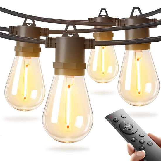 addlon string lights with LED bulbs