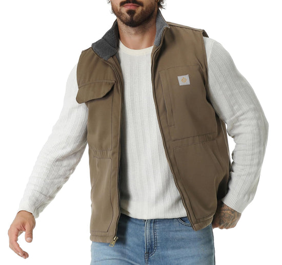 TUAOVA vest — Fleece-lined and waterproof workwear mock-neck design