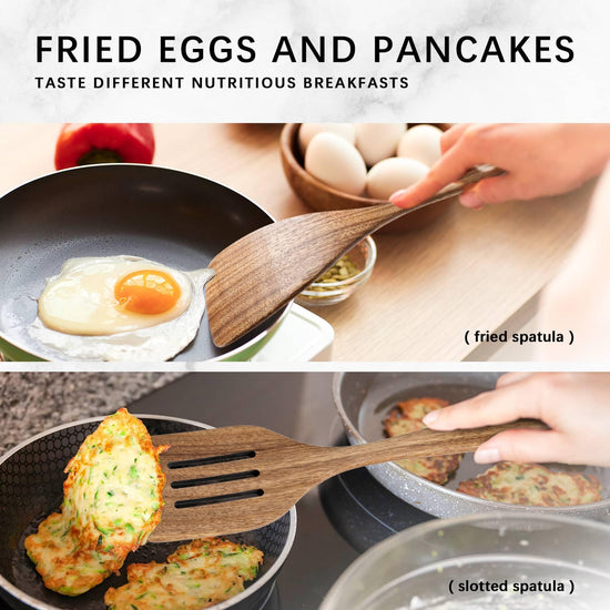 Hefild wooden cooking spoons — nonstick acacia utensil set for everyday tasks