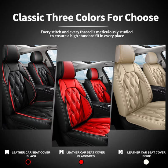 AOMSAZTO car seat covers - Custom fit leather covers for Jeep Wrangler 2003-2026