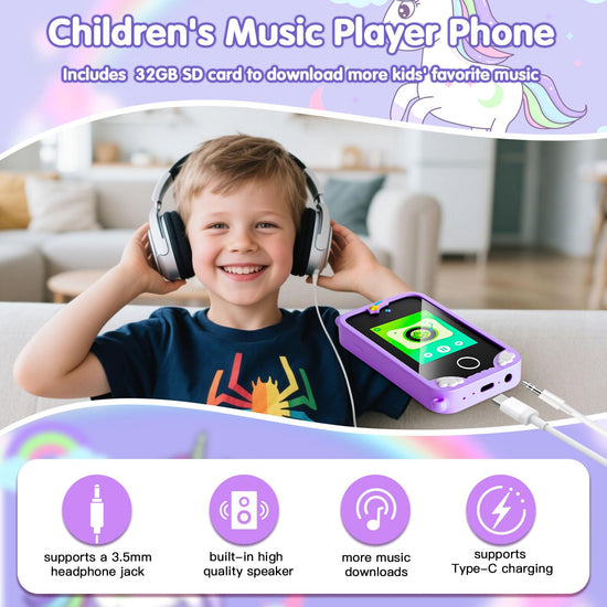 Pretend play toy — 2.8 touchscreen kids smart phone with dual cameras and games