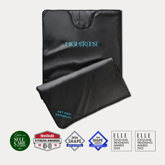 HigherDOSE sauna blanket — low EMF portable infrared sauna for home spa experience