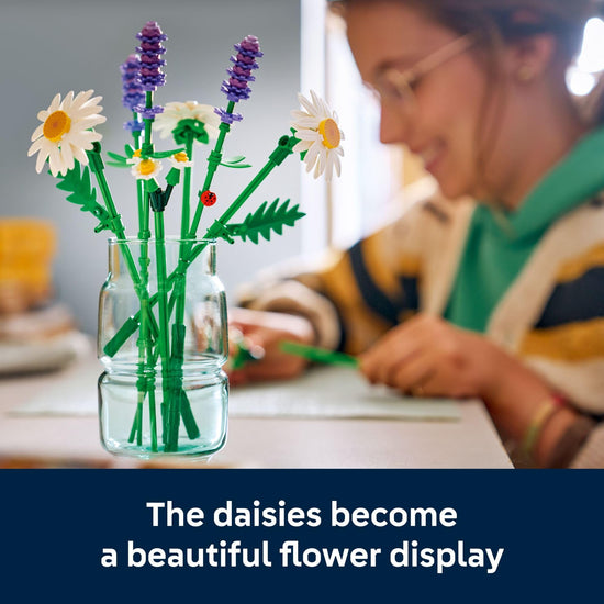 LEGO Botanicals Daisies building toy — artificial flowers crafting kit for kids 11508