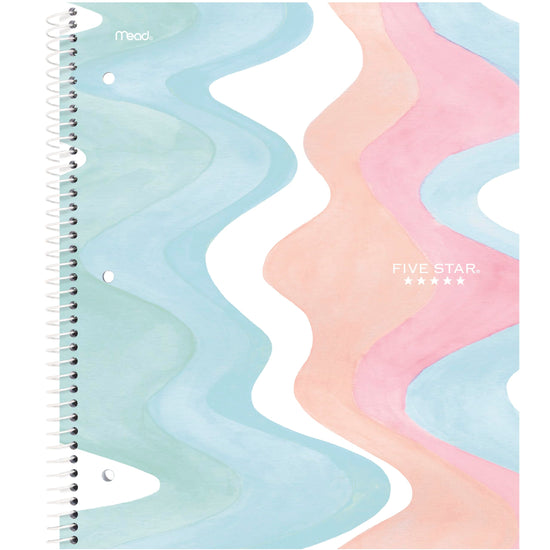 Five Star blank book — pastel doodles design with study app integration