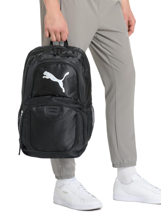 PUMA backpack with laptop sleeve and organizer pockets.