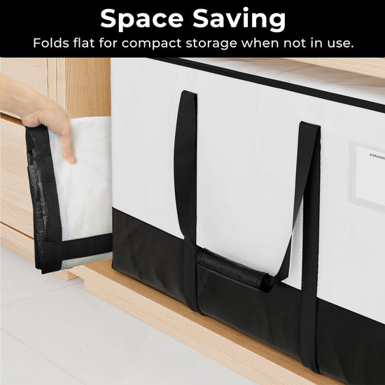StorageWorks storage bags — extra large lidded bins with reinforced handles