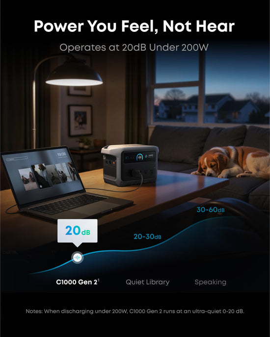 Anker SOLIX C1000 Gen 2 electricity generator — 2,000W solar power station with 49 min full charge time