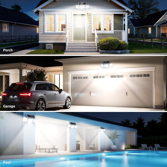 WdtPro solar motion light fixture - outdoor design with white illumination