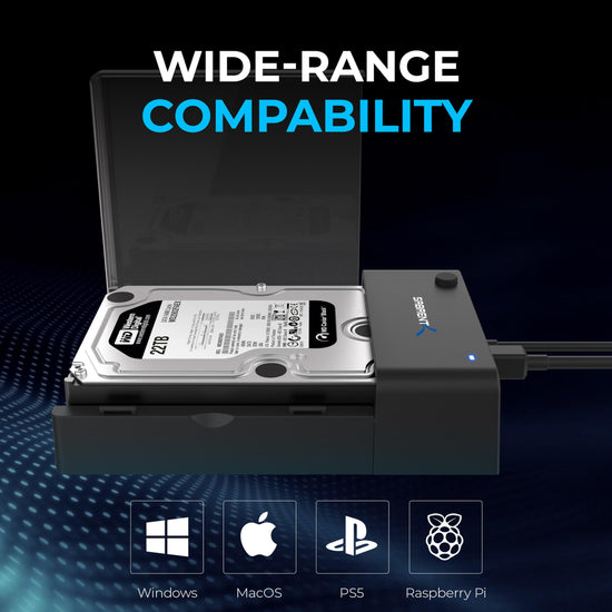 Sabrent hard drive enclosure — USB 3.0 to SATA docking station with UASP support